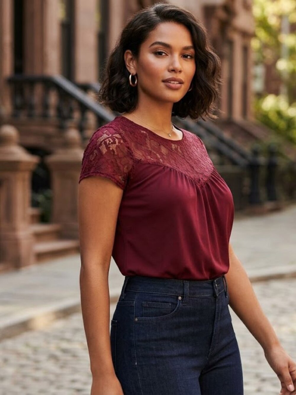 Express‎ Bungurdy Lace Top Medium